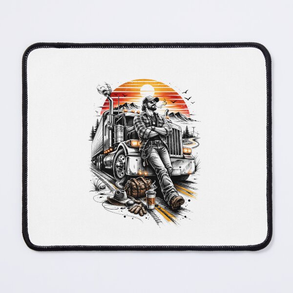 Item preview, Retro Truck Driver Sunset Shirt – Vintage Trucker Life Graphic designed and sold by sabily.