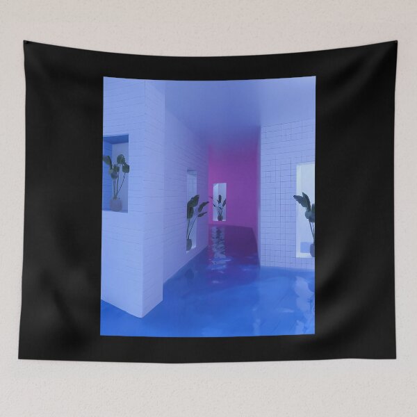 Item preview, Eerie Blue Liminal Space Hallway designed and sold by pmthjvoo74.