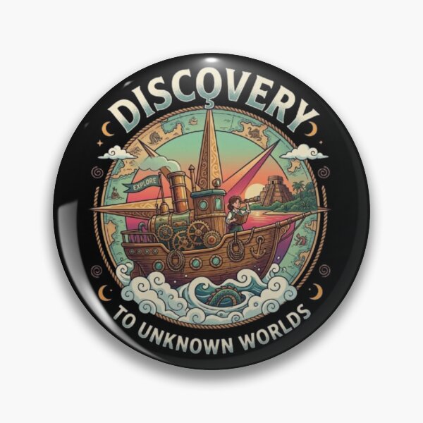 Item preview, Discovery – Steampunk Adventure Emblem designed and sold by Dogandesighn.
