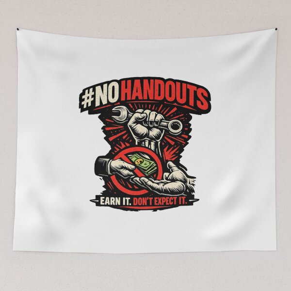 Item preview, No Handouts Strong Work Ethic designed and sold by Aminesnip.