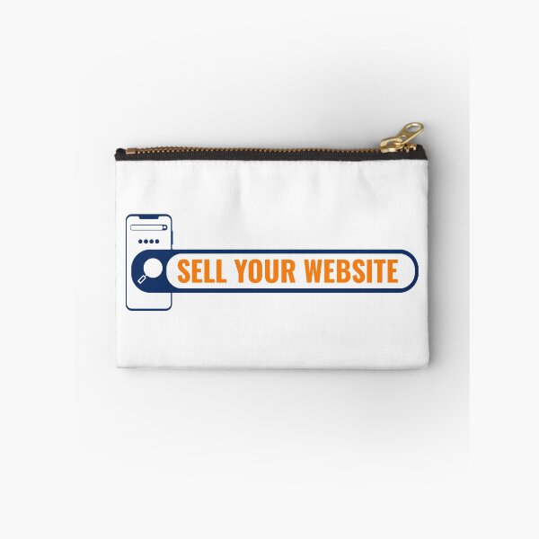 Aperçu de l'œuvre Autocollant pour barre de recherche mobile « Vendez votre site web » - Art pour entrepreneurs technologiques créée et vendue par PixelWaveBD.