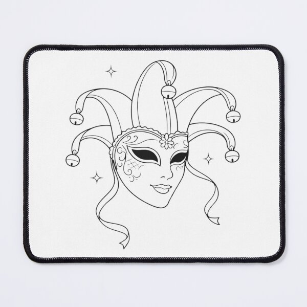 Item preview, Minimalist Venetian Mask Line Art T-Shirt designed and sold by LoppiPrintShop.