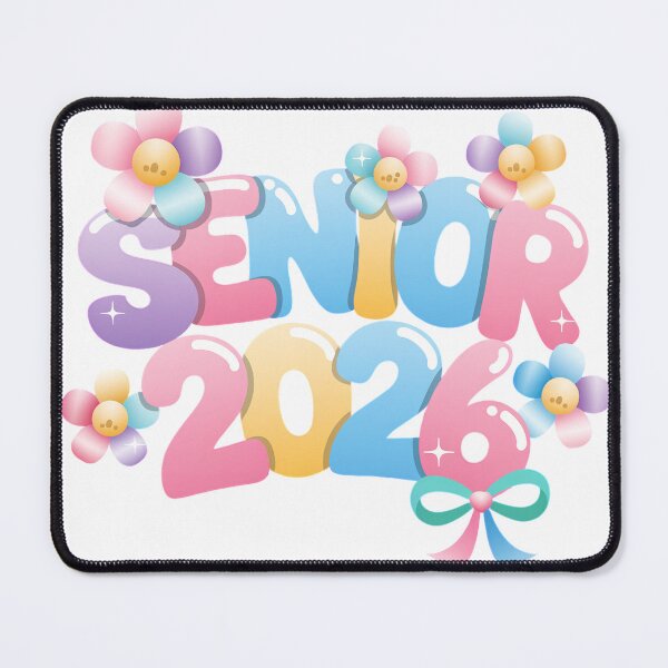 Item preview, Senior 2026 Retro Bubble Letter Floral Aesthetic designed and sold by pixelspaperslab.