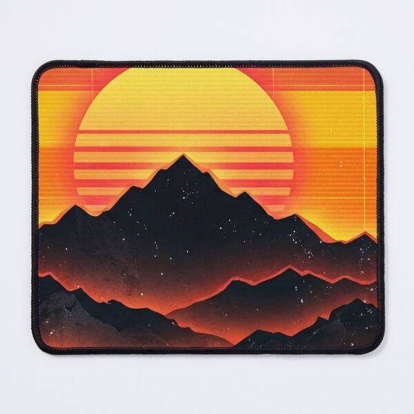 Item preview, Retro Vintage Sunset Mountain – 80s Synthwave Aesthetic Pine Trees Silhouette designed and sold by Goeagle.