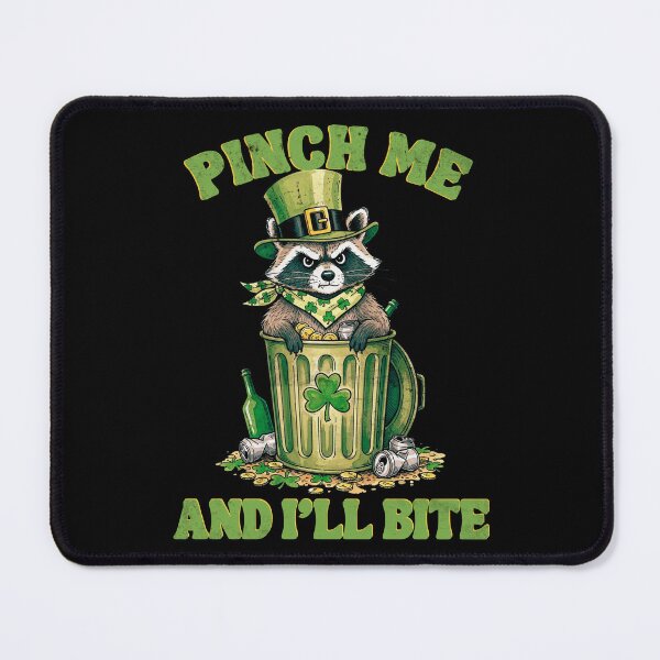 Item preview, Funny Grumpy Raccoon St Patricks Day Retro Mascot designed and sold by MotivaChic.