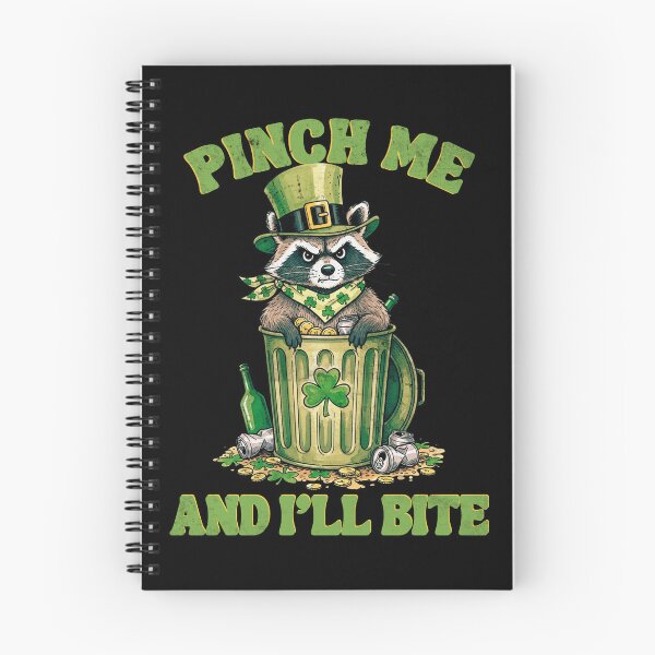 Item preview, Funny Grumpy Raccoon St Patricks Day Retro Mascot designed and sold by MotivaChic.
