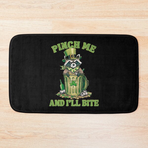 Item preview, Funny Grumpy Raccoon St Patricks Day Retro Mascot designed and sold by MotivaChic.