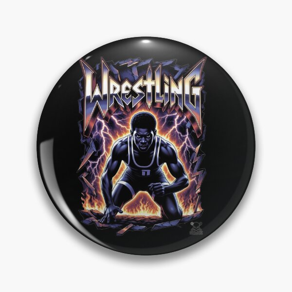 Item preview, Intense Wrestling Power - Black Athlete Lightning Strike designed and sold by Coach-Riz.