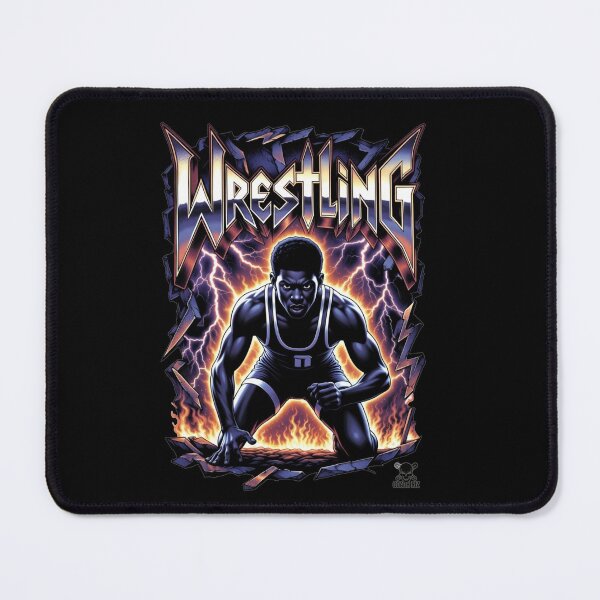 Item preview, Intense Wrestling Power - Black Athlete Lightning Strike designed and sold by Coach-Riz.