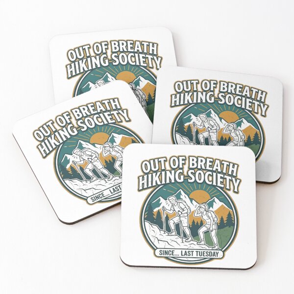 Item preview, Out of Breath Hiking Society - Funny Retro Mountain Nature Lover designed and sold by Wear Sculpt.