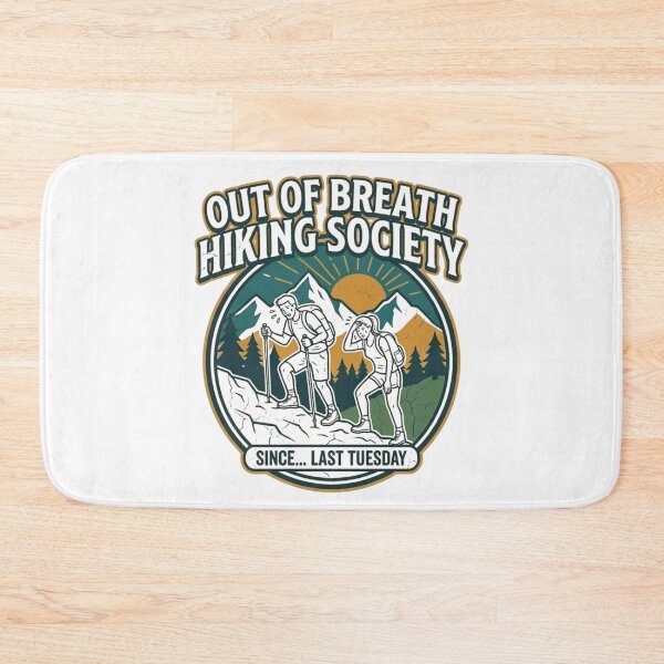 Item preview, Out of Breath Hiking Society - Funny Retro Mountain Nature Lover designed and sold by Wear Sculpt.