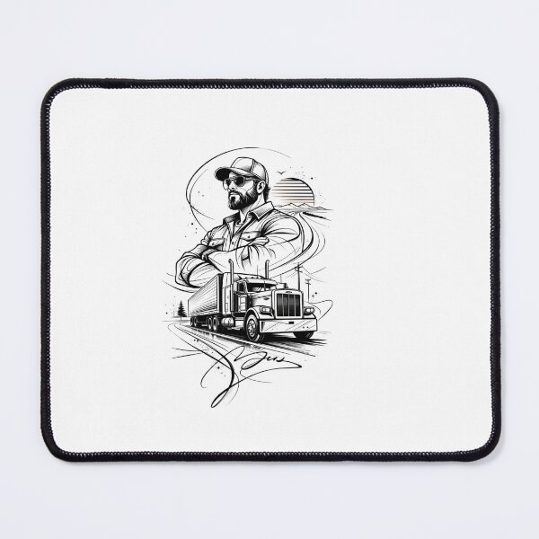Item preview, Retro Truck Driver Line Art – Minimalist Trucker Graphic Tee designed and sold by sabily.