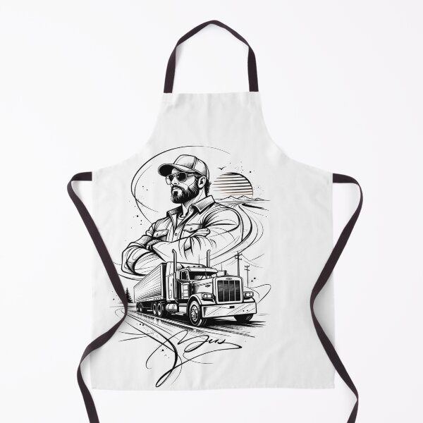 Item preview, Retro Truck Driver Line Art – Minimalist Trucker Graphic Tee designed and sold by sabily.