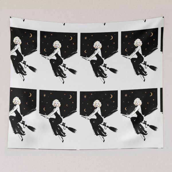 Item preview, A witch and a black cat on Halloween night. designed and sold by Natalia-Vlad.
