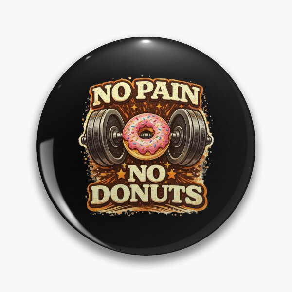 Item preview, No Pain No Donuts Funny Gym Workout Design designed and sold by Tropivaro.