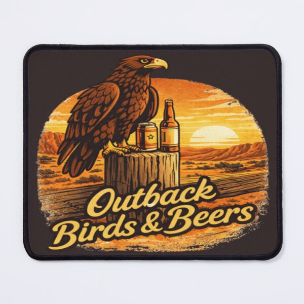Item preview, Outback Birds & Beers – Wedgetail Eagle Aussie Bar Sunset designed and sold by PawPrintCustom.