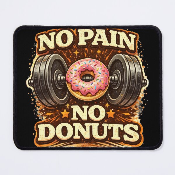 Item preview, No Pain No Donuts Funny Gym Workout Design designed and sold by Tropivaro.