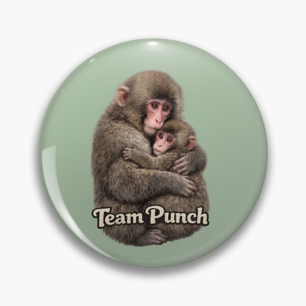 Item preview, Team Punch - Cute Baby Monkey Punch & Mother Hug | Kawaii Adorable Animal Love  designed and sold by PopCulturePixel.