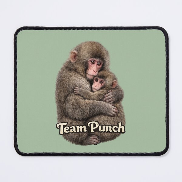 Item preview, Team Punch - Cute Baby Monkey Punch & Mother Hug | Kawaii Adorable Animal Love  designed and sold by PopCulturePixel.