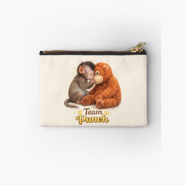 Item preview, Team Punch - Cute Baby Monkey Punch touching forehead with Plush Orangutan | Kawaii Wholesome Friendship Animal designed and sold by PopCulturePixel.