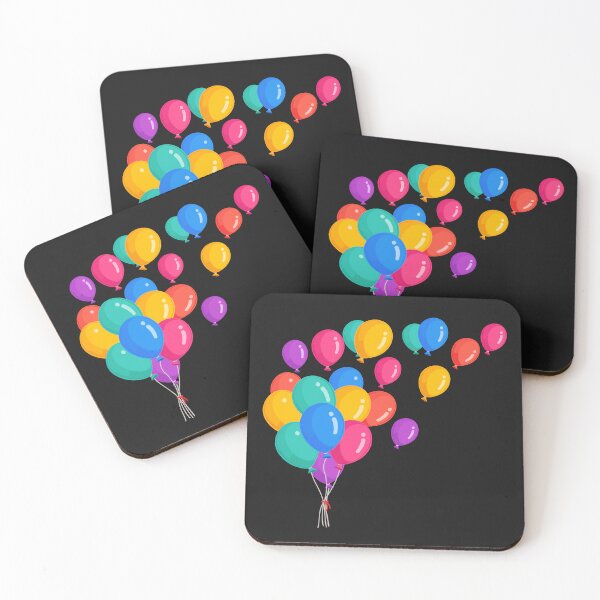 Item preview, Vibrant Flying Party Balloons - Colorful Celebration Art designed and sold by SolutionsArt.