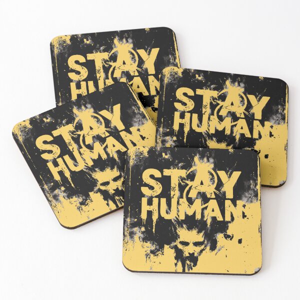 Item preview, Stay Human Distressed Ink Splatter Punk Street Art designed and sold by VikArtStudio.