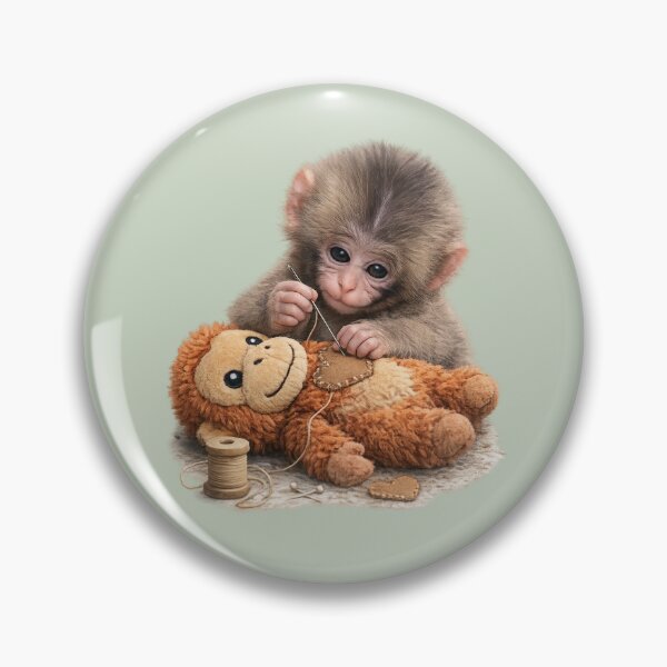 Item preview, Team Punch - Cute Baby Monkey Punch Repairing Plush Orangutan | Kawaii Wholesome Friendship Animal designed and sold by PopCulturePixel.