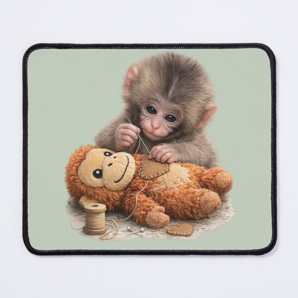 Item preview, Team Punch - Cute Baby Monkey Punch Repairing Plush Orangutan | Kawaii Wholesome Friendship Animal designed and sold by PopCulturePixel.