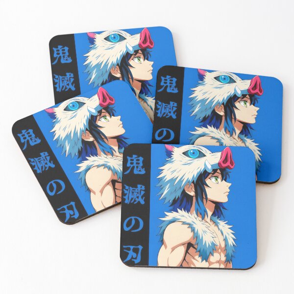 Item preview, Boar‑Masked Anime Fighter Profile – Wild Blue Warrior designed and sold by vistalyn.