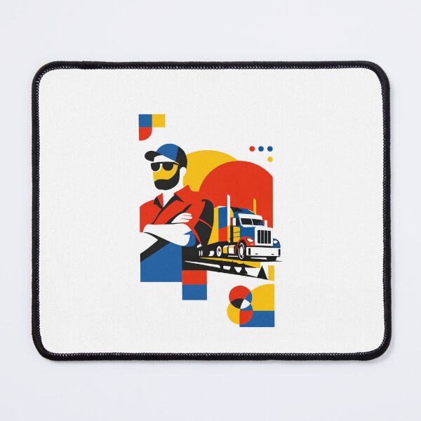 Item preview, Swiss Bauhaus Truck Driver – Geometric Modernist Trucker Graphic designed and sold by sabily.