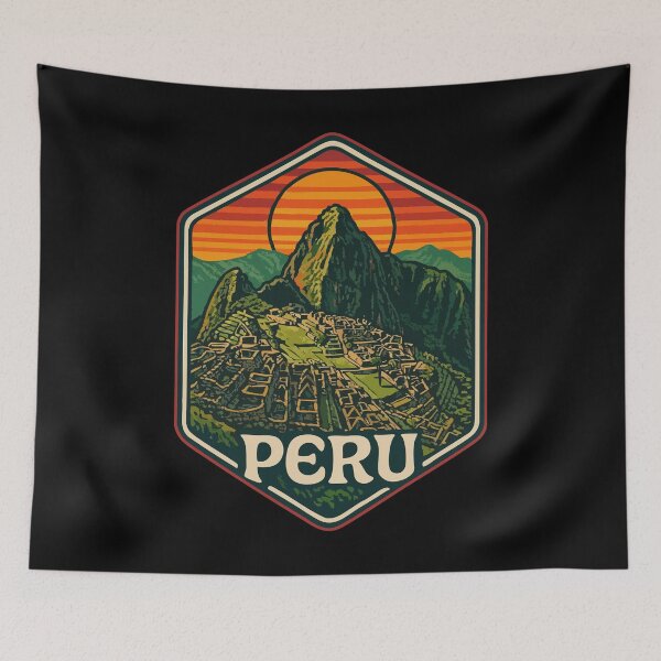 Item preview, Peru Machu Picchu Retro Travel designed and sold by TomFrontierArt.
