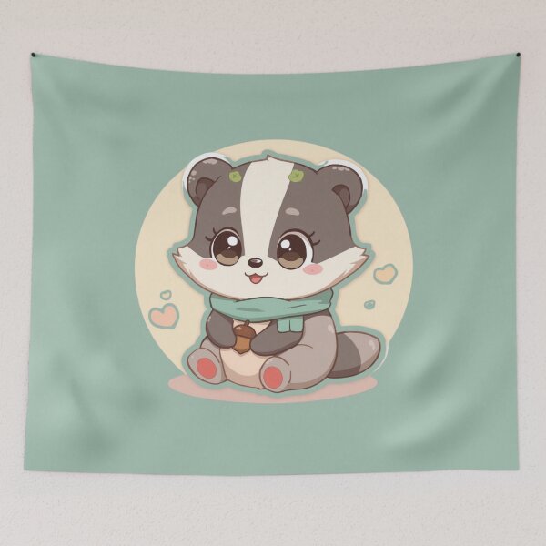 Item preview, Lindo mapache kawaii con bellota – Adorable dibujo animado de un animal del bosque designed and sold by a1qualityd.