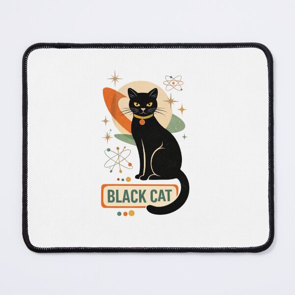 Item preview, Mid-Century Modern Graphic Black Cat Aesthetic Graphic Design designed and sold by sabily.