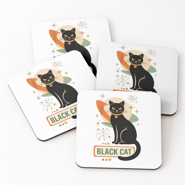 Item preview, Mid-Century Modern Graphic Black Cat Aesthetic Graphic Design designed and sold by sabily.