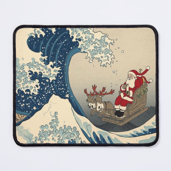 Item preview, Great Wave Santa — Ukiyo‑e Style Christmas Wall Art designed and sold by Vandy Fullam.