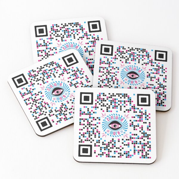 Item preview, Consume More – Functional QR Code Art Print And Design designed and sold by Fabulosa Designs.