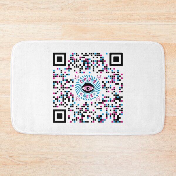 Item preview, Consume More – Functional QR Code Art Print And Design designed and sold by Fabulosa Designs.