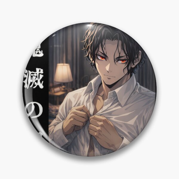 Item preview, Dark Anime Demon Boss in White Shirt – Red‑Eyed Villain designed and sold by vistalyn.