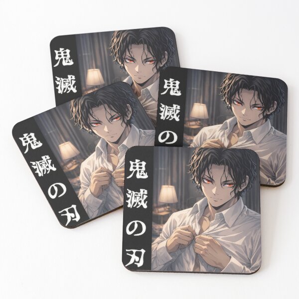 Item preview, Dark Anime Demon Boss in White Shirt – Red‑Eyed Villain designed and sold by vistalyn.