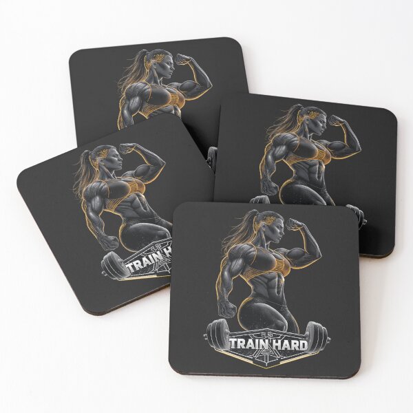 Item preview, Train Hard Strong Woman Fitness Illustration designed and sold by StorySeller85.