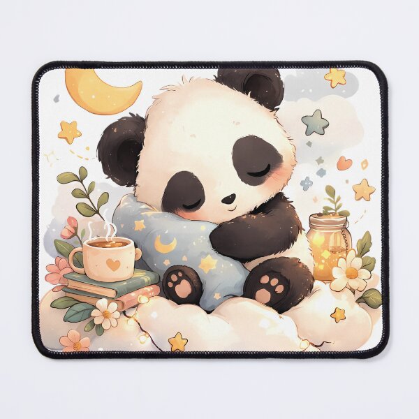 Item preview, Sleeping panda on cloud designed and sold by FivoraArt.