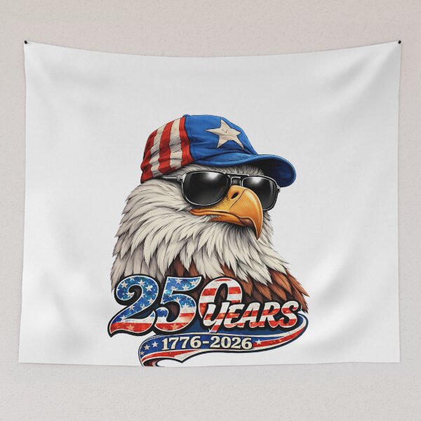 Item preview, USA 250 Years Patriotic Eagle Flag Art designed and sold by margamPagenberg.