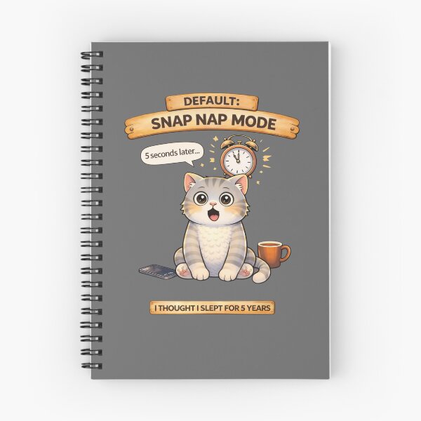 Item preview, Funny Cat Default SNAP NAP Mode Cat Humor Adulting Survival Meme designed and sold by Mindworx21.