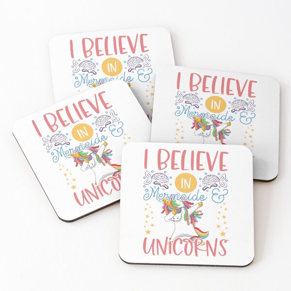 Item preview, I believe in mermaids unicorns designed and sold by LOVEARTDESIGN.