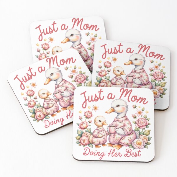 Item preview, Just a Mom Doing Her Best | Cute Duck Mother's Day Aesthetic designed and sold by pixelspaperslab.
