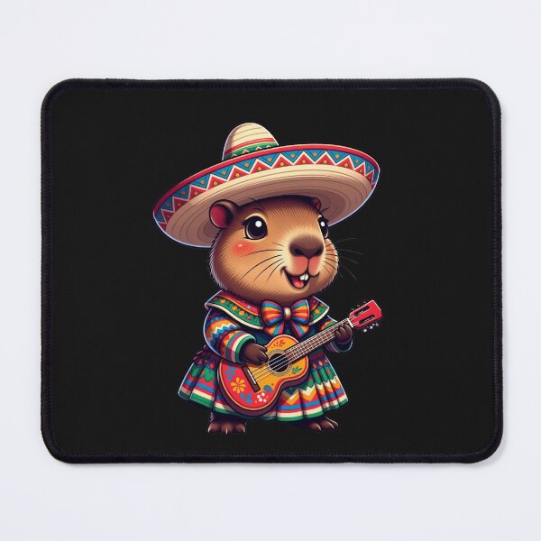 Item preview, Cinco De Mayo Groundhog Sombrero Guitar Fiesta designed and sold by GrumpySableye.