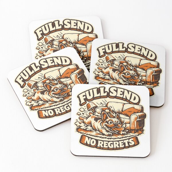 Item preview, Full Send No Regrets French Bulldog Mom Shirt Funny Frenchie Dog Mom Gift designed and sold by PawMuse Studio.