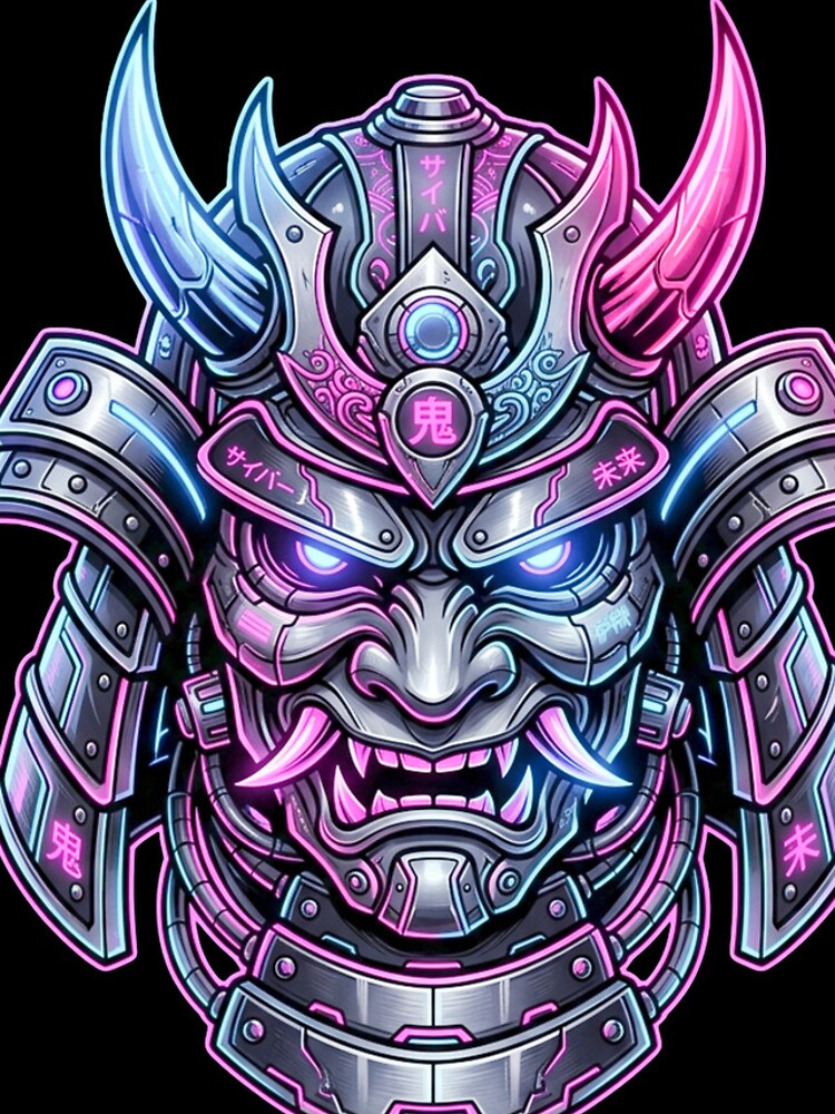 Thumbnail 4 of 4, iPhone Case, Cyber Samurai Mask designed and sold by Stickersdevelop.