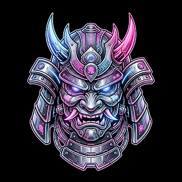 Artwork thumbnail, Cyber Samurai Mask by Stickersdevelop