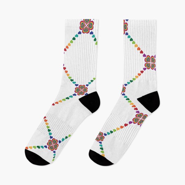 Item preview, Layered Rainbow Hearts Weave on White designed and sold by Digitalmyth's Designs.